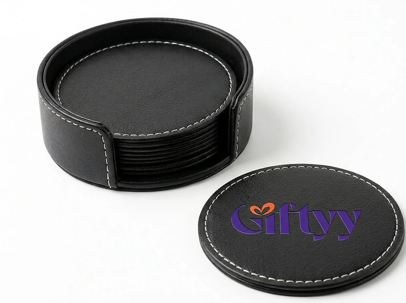 PU LEATHER COASTER