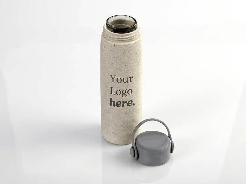 Eco-neutral Wheat Straw Glass Bottle