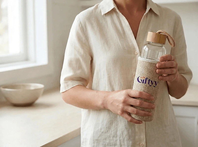 Glass Bottle with Sleeve