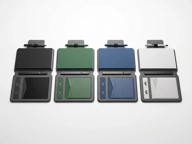 A5 Notebook Organizer with Power Bank, USB & MagSafe Charging