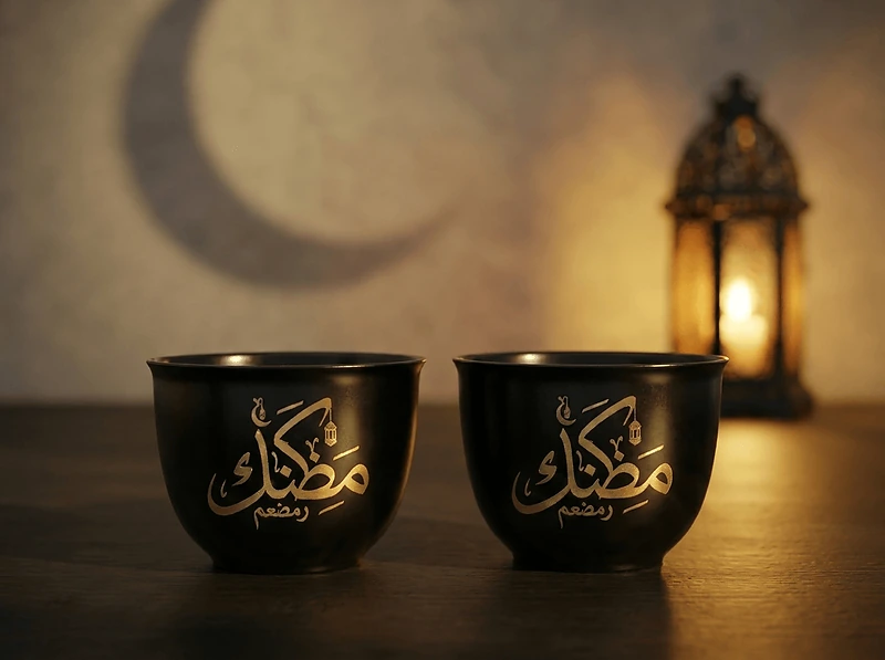 Ramadan Travel Bottle, Coffee Cup & Candle Giftset