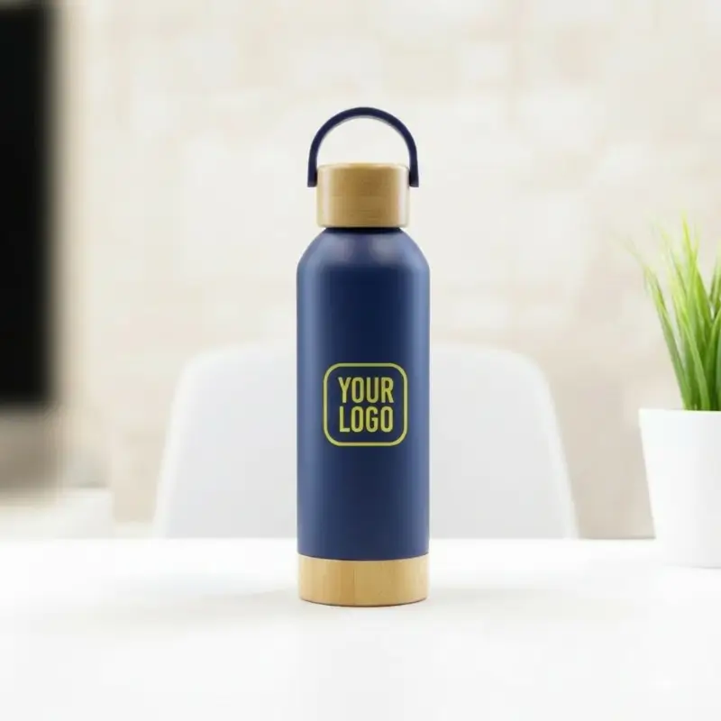 Insulated Bottle With Bamboo Lid