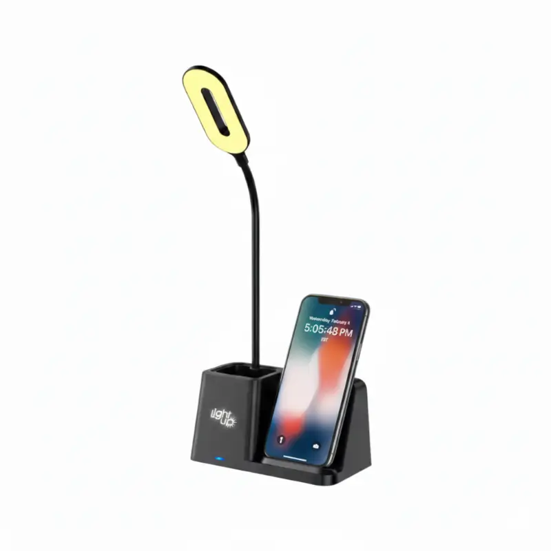 3-in-1 Wireless Charger with Desk Lamp & Pen Holder In UAE