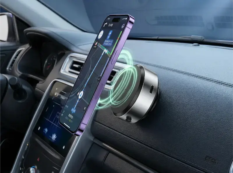 Magnetic Phone Holder with Mechanical Suction