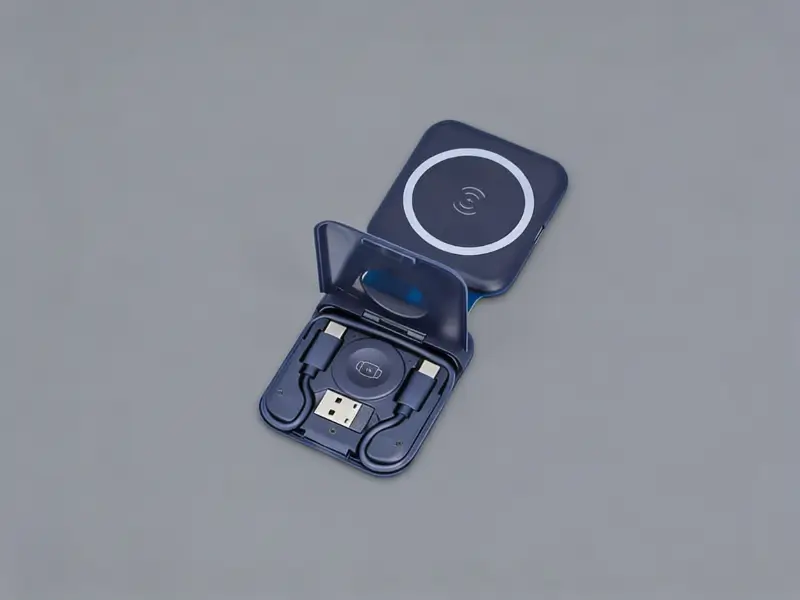 Foldable Wireless Charger And Multicable Set