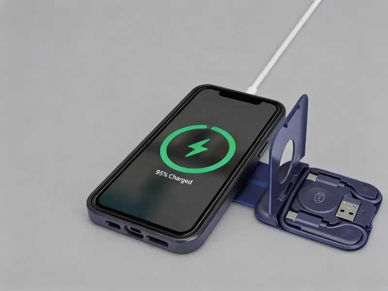 Foldable Wireless Charger And Multicable Set