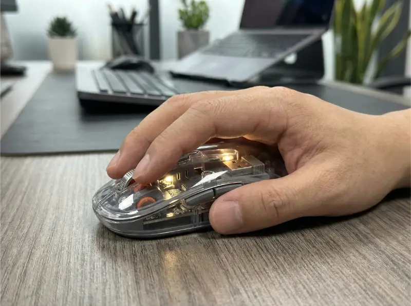 TRANSPARENT WIRELESS DUAL MODE MOUSE