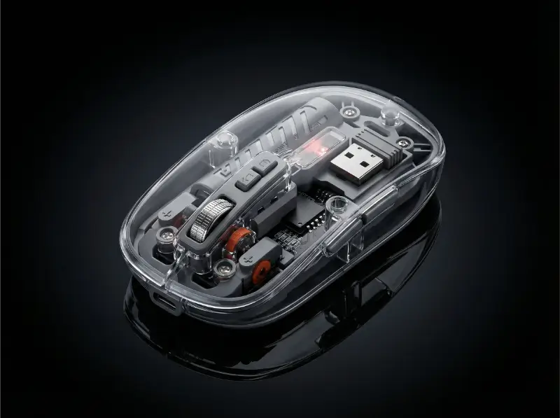 TRANSPARENT WIRELESS DUAL MODE MOUSE