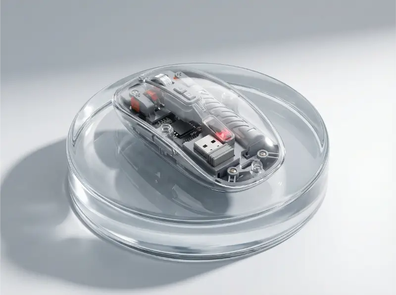 TRANSPARENT WIRELESS DUAL MODE MOUSE