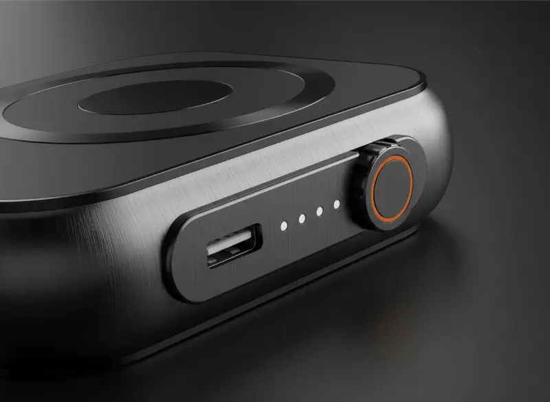 5000mAh Power Bank With 20W Fast Type-C Output & Wireless Charging