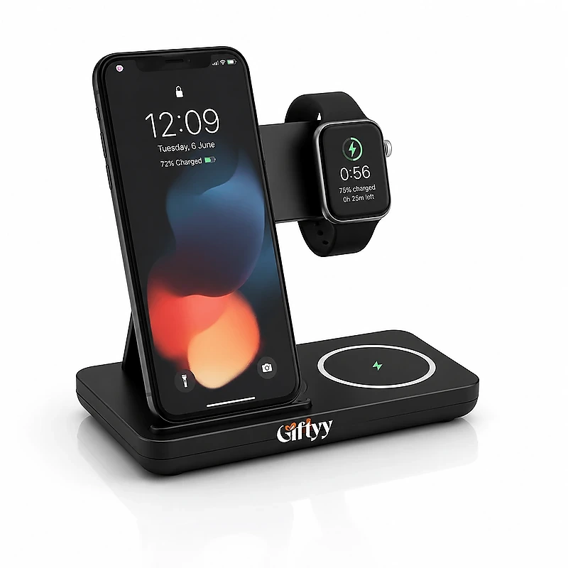 Foldable LightUp 3-in-1 Wireless Charging Station