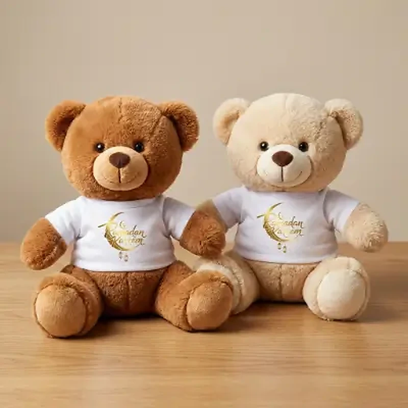Customizable Teddy Bear Plush Toy with Printable T-Shirt