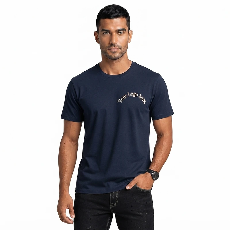 Bio-Washed Round Neck T-Shirt for Men