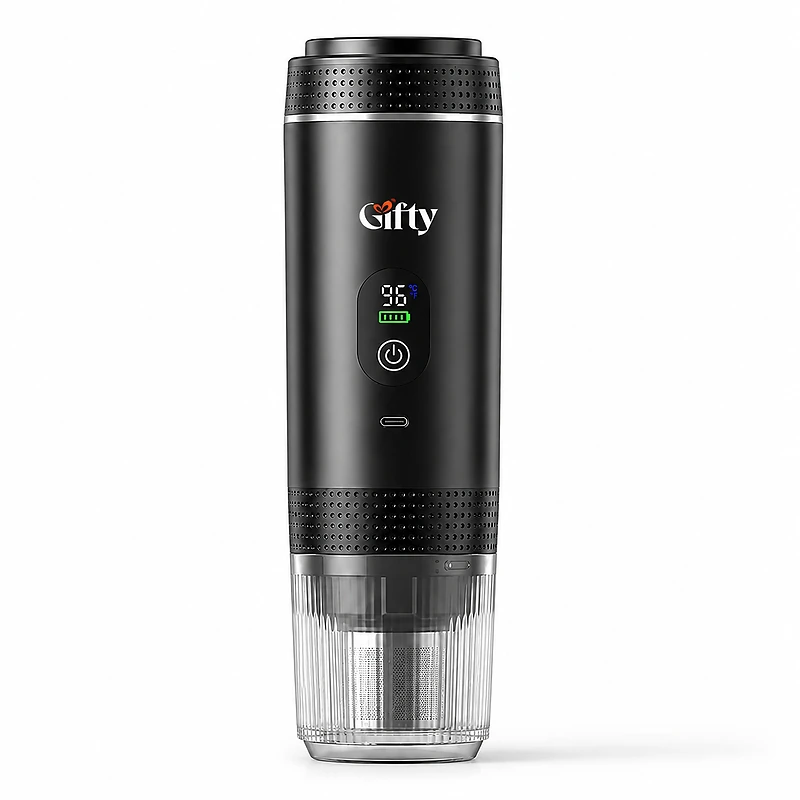 Compact 3-in-1 Coffee Maker with Battery Power