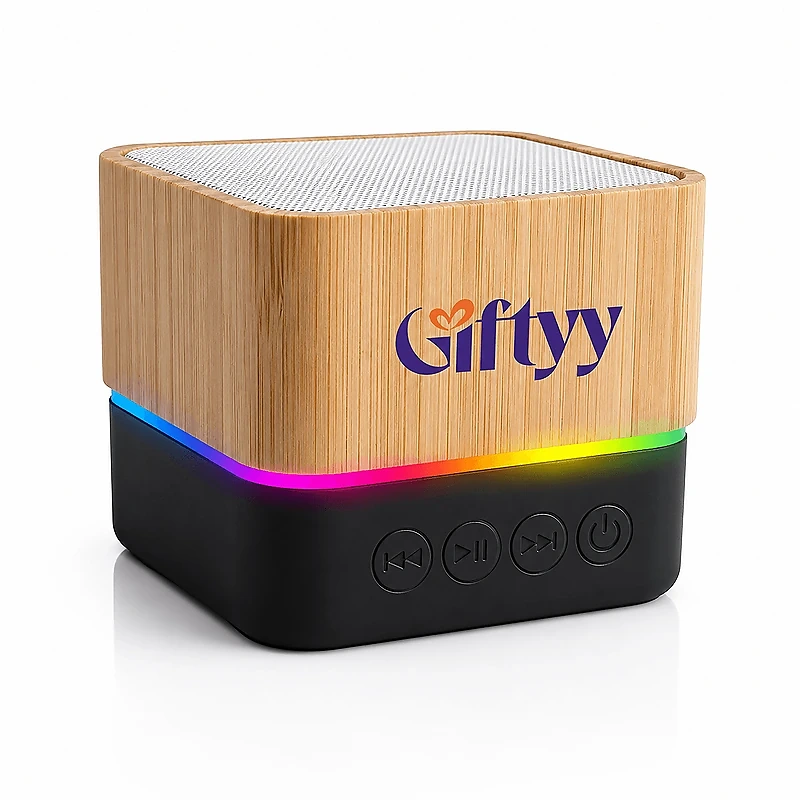 Cube Bamboo Bluetooth Speaker