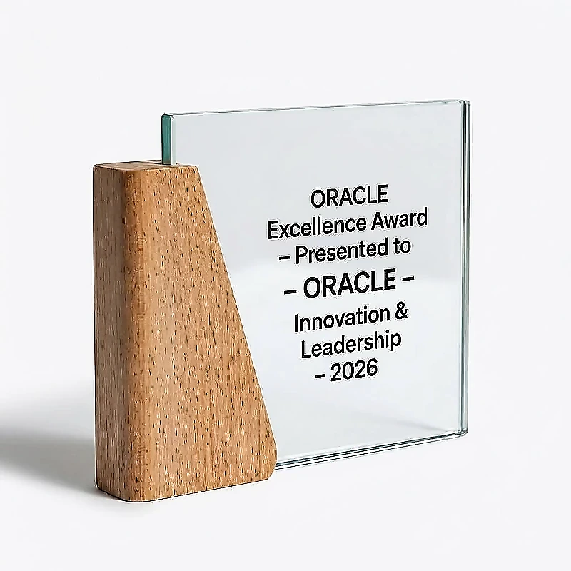Wood and Crystal Trophy