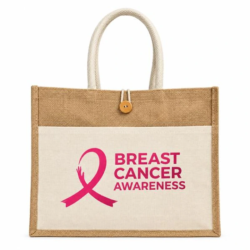 Breast Cancer Awareness Premium Jute Bag