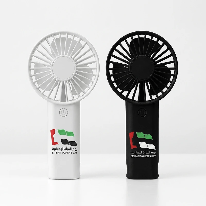 Rechargeable Handheld Fan with Foldable Desk Stand