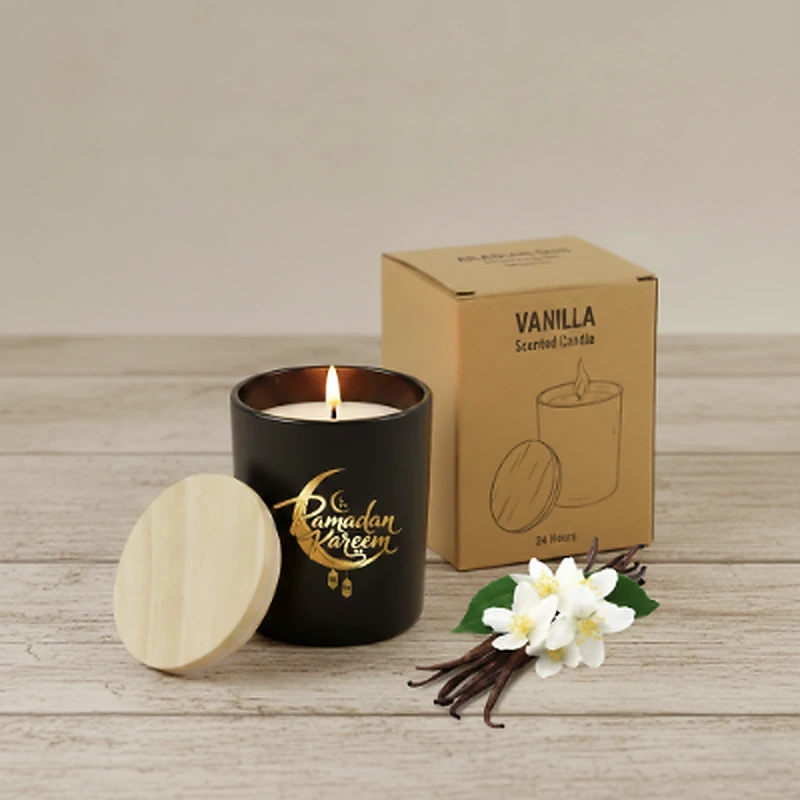 Vanilla Candle with Bamboo Lid