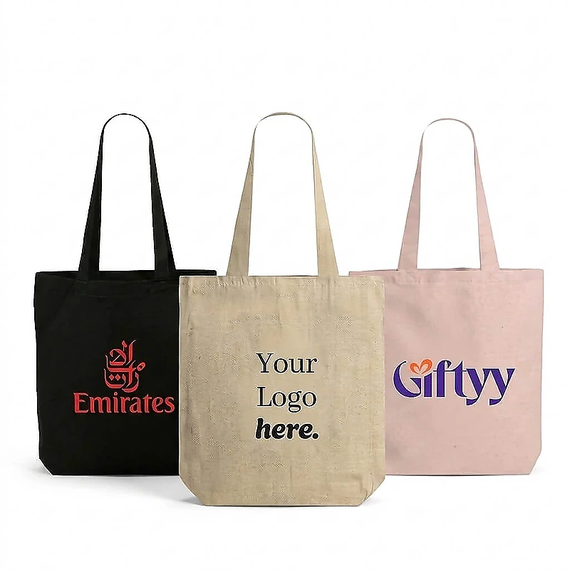 GRS-certified Recycled Cotton Tote Bag with Gusset