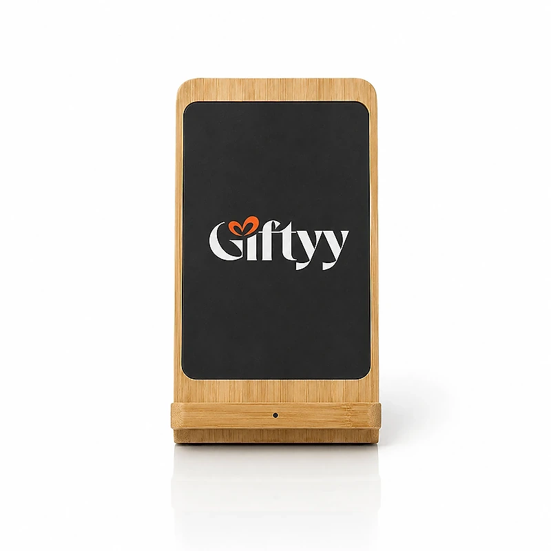 15W Eco-Friendly Bamboo Wireless Charger Stand