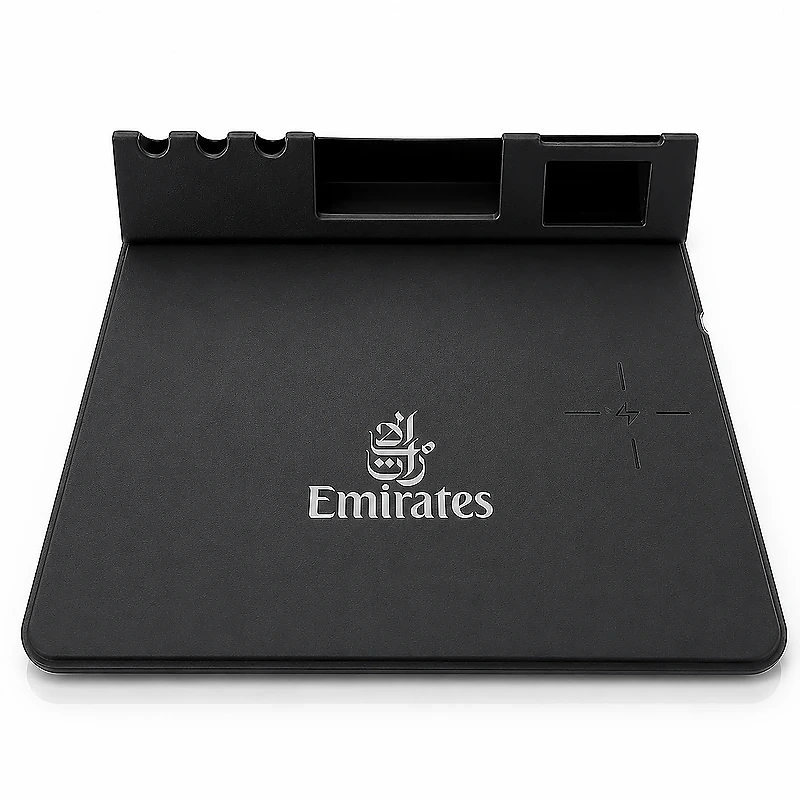Mouse Pad with Wireless Charging & Light-Up Logo