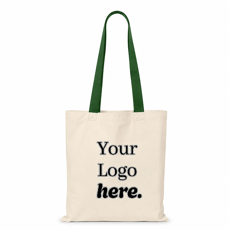 Cotton Shopping Bag with Color Handles