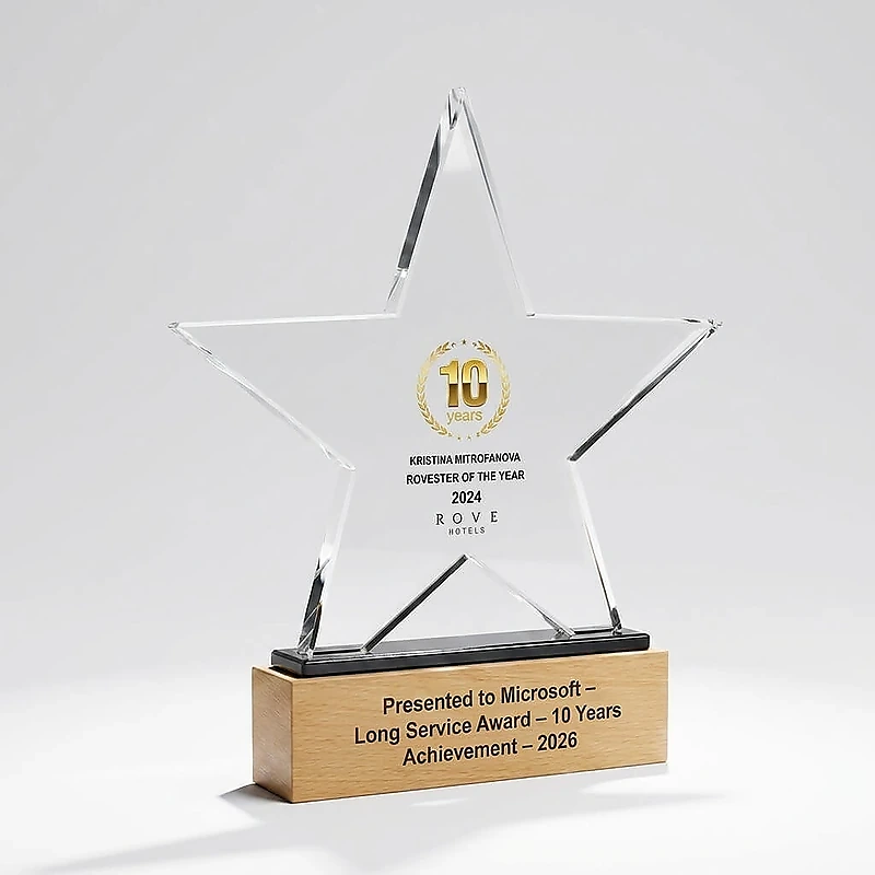 Star Shaped Crystal Award