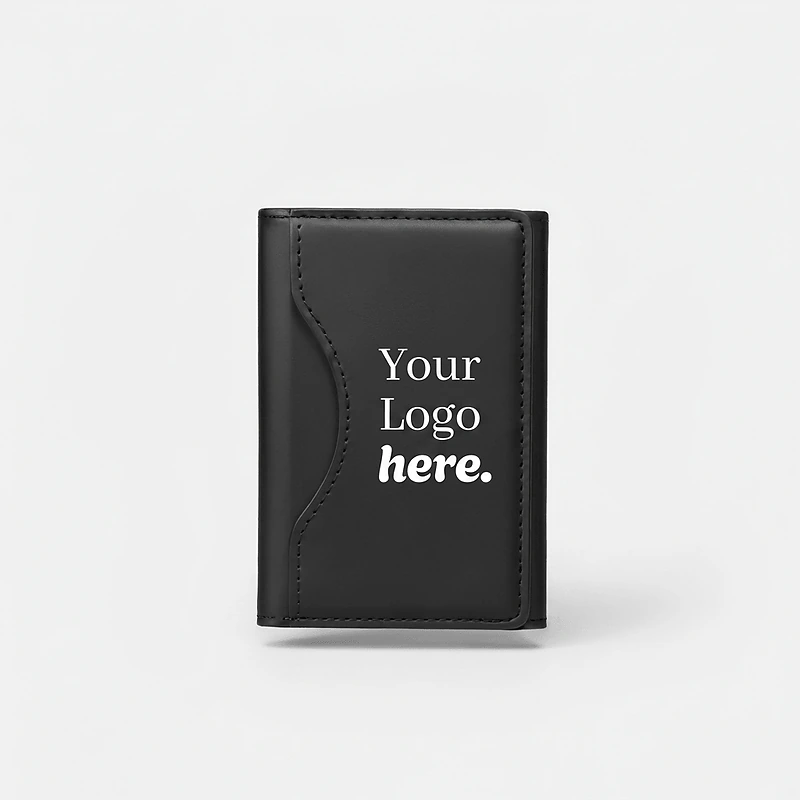 Slim PU Leather Card Holder with MagSafe Attachment