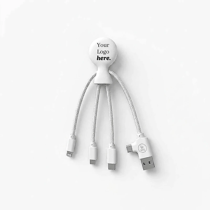 Eco-Friendly Multi-Connector Charging Cable with NFC Functionality