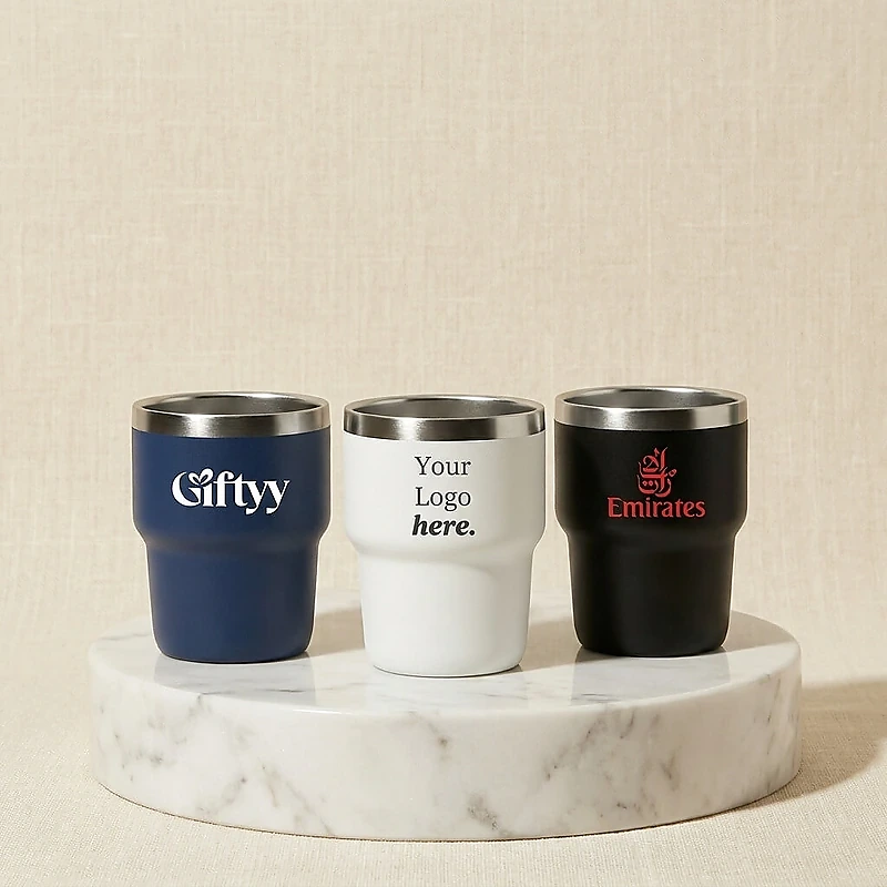 80ml Double-Wall Stainless Steel Espresso Cups