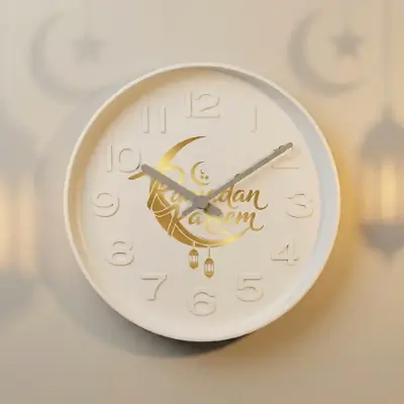 Round Analog Wall Clock in Matte Finish White Color