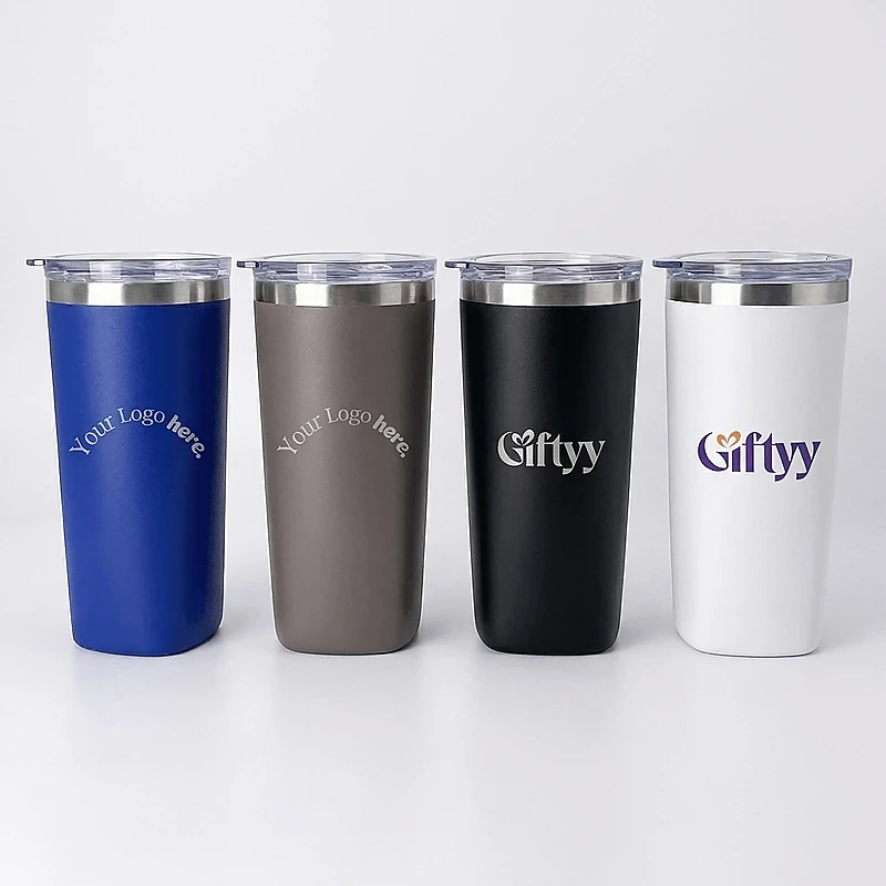 (630ml) Stainless steel tumbler with straw