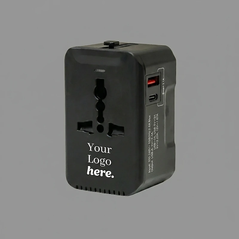 Universal Travel Adapter With Type-C And USB-A Ports