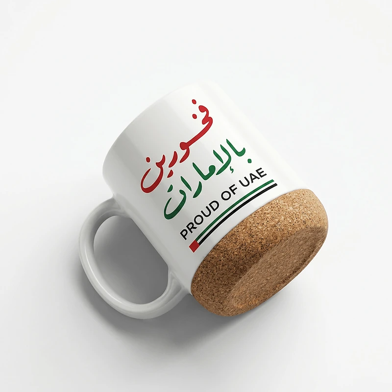 Ceramic Mug with Lid & Cork Base