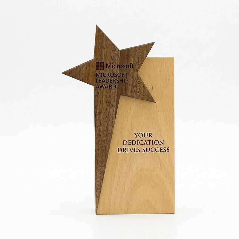 Star Design Wooden Trophy Award