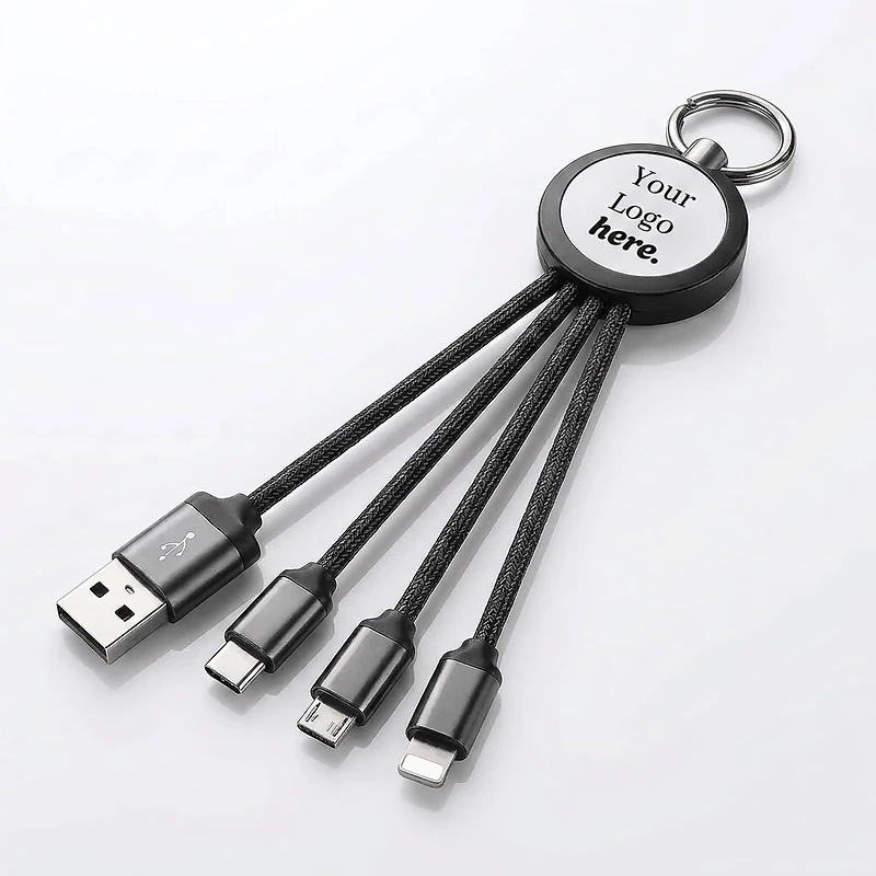3-in-1 Charging Cable with Light-Up Logo