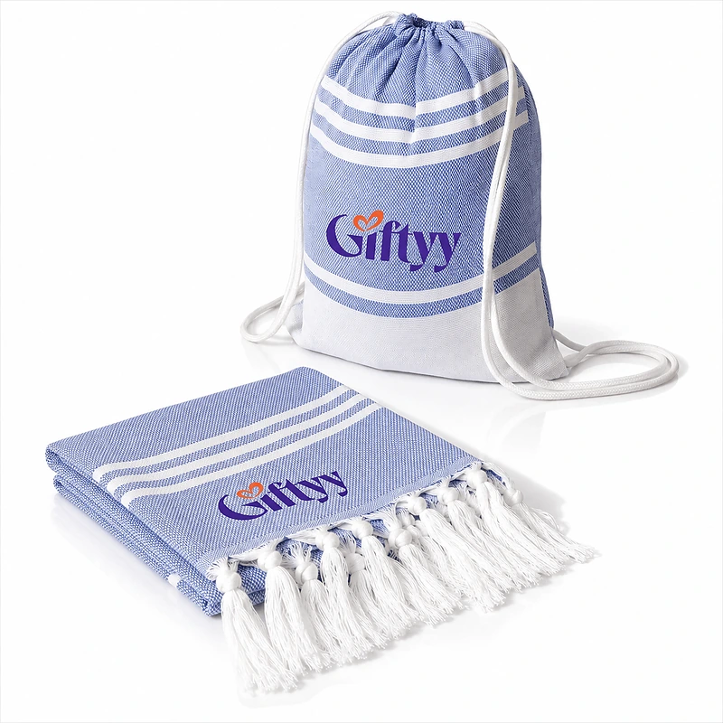 Giftology Beach Towel in Drawstring Bag