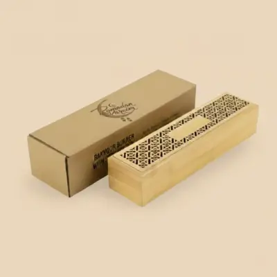 Bakhoor Burner with Bamboo Storage Box