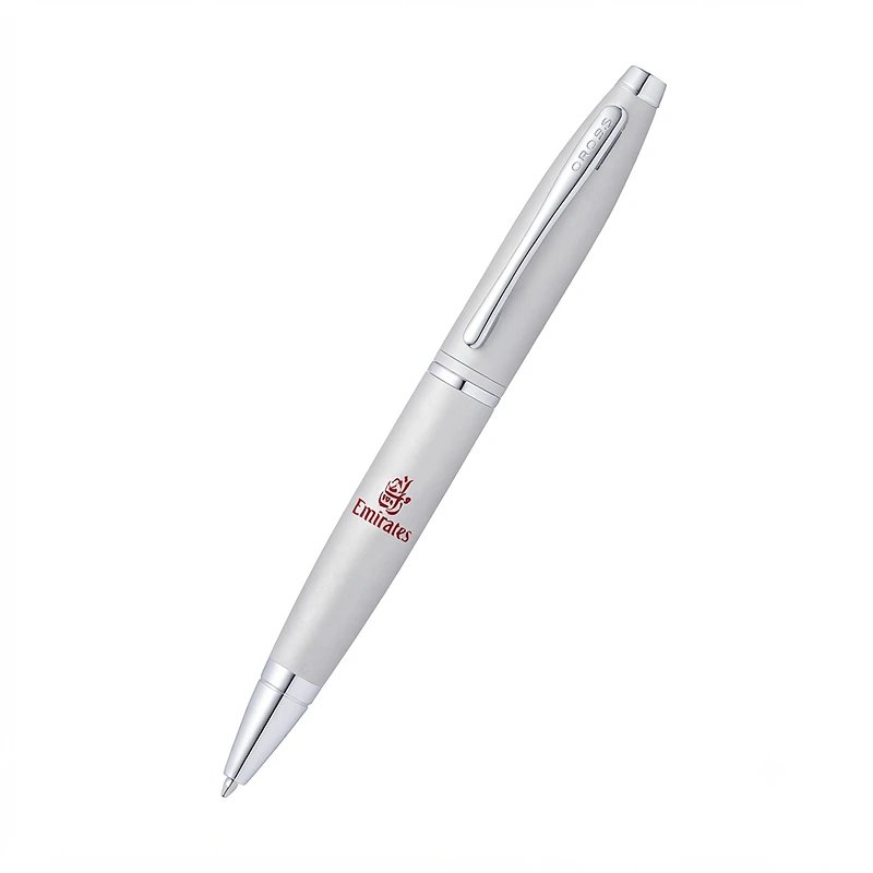 Cross Satin Chrome with Polished Chrome Appointments Ballpoint Pen (Blue Ink)