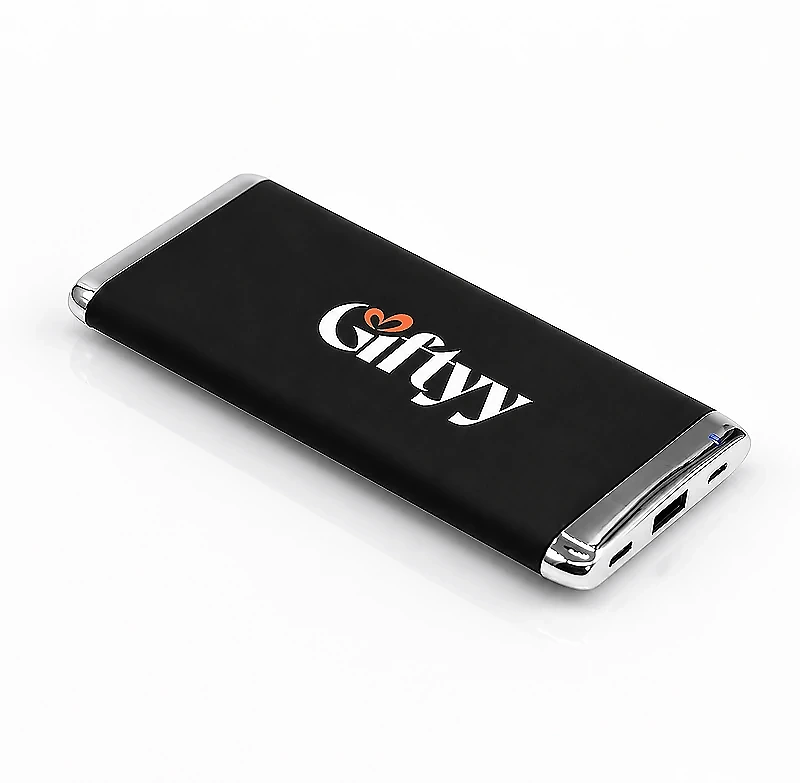 Slim Powerbank With Lightup Logo