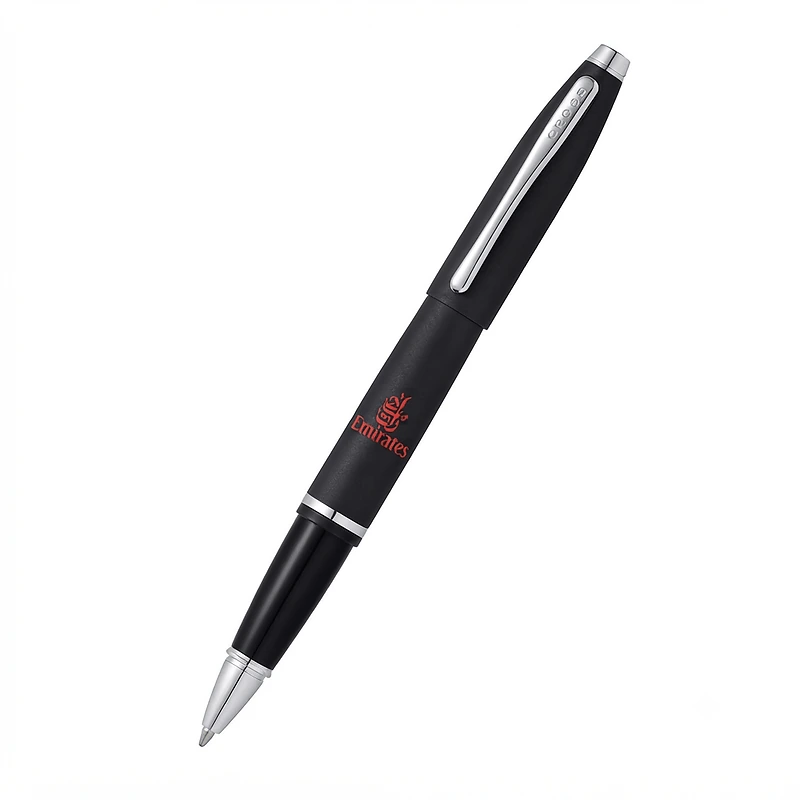 Cross Calais™ Chrome/Blue Lacquer with Polished Chrome Appointments Ballpoint Pen (Blue Ink)