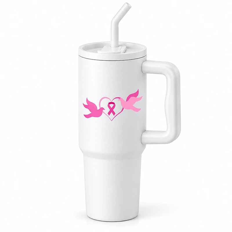 Breast Cancer Awareness Recycled Stainless Steel Tumbler 900ml