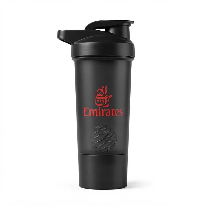 Protein Shaker Water Bottle with Cup