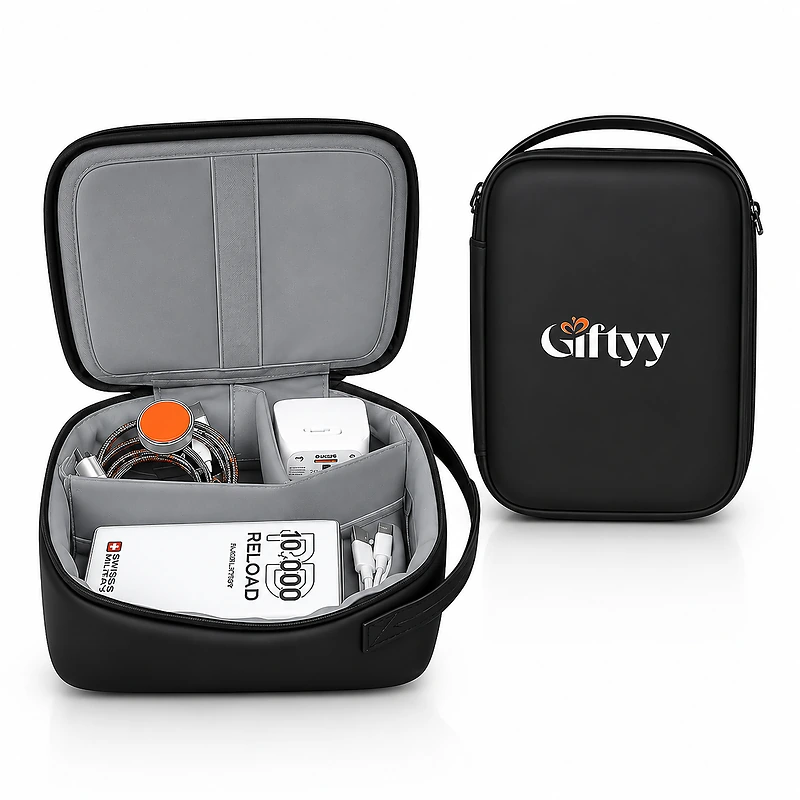 Gift Set of Powerbank, Travel Adapter & Charging Cable