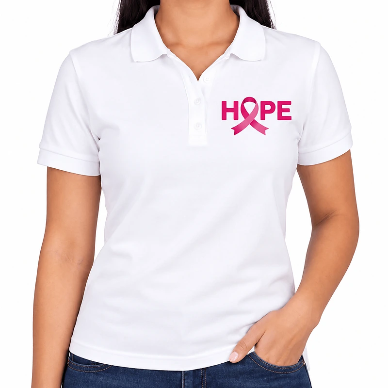 Breast Cancer Awareness Polo T-Shirt