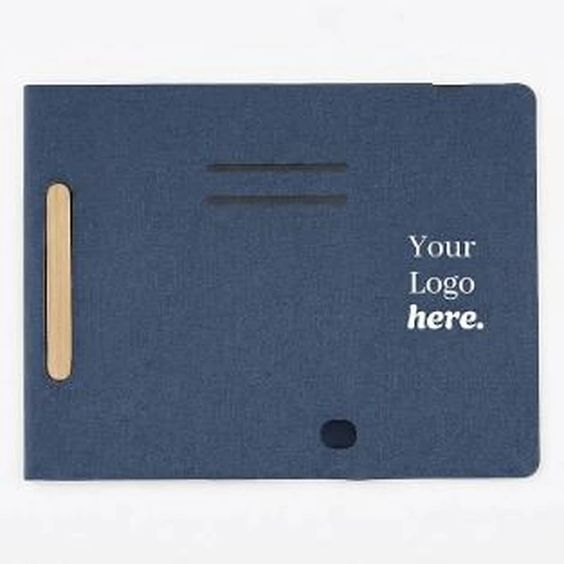 Recycled PU 15W Wireless Mousepad & Desk Organizer