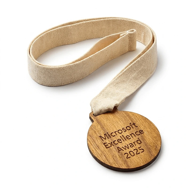 Lightweight Bamboo Medal