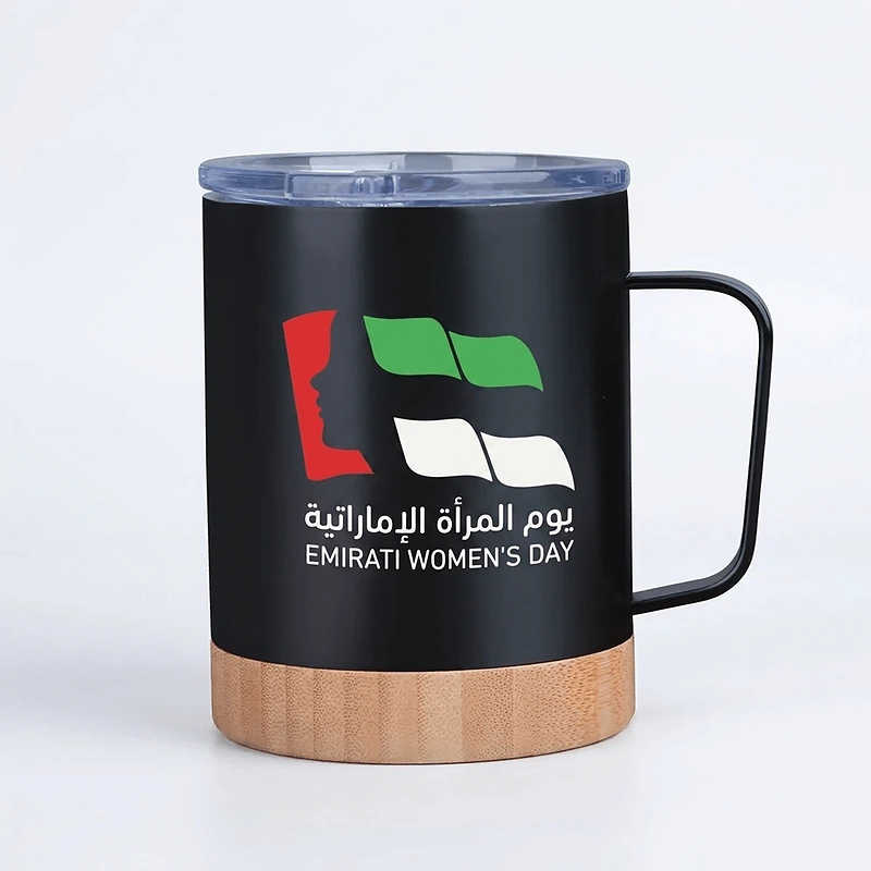 Bamboo Base Stainless Steel Mug