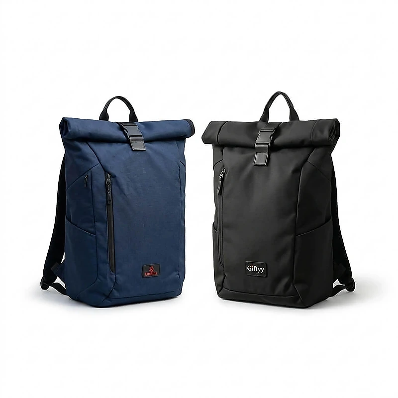 Recycled Ocean Plastic Roll-Up Backpack